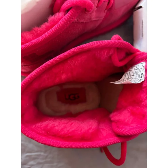 Women's UGG Classic Pink Suede Lace Up Boots US 6 - Picture 6 of 6